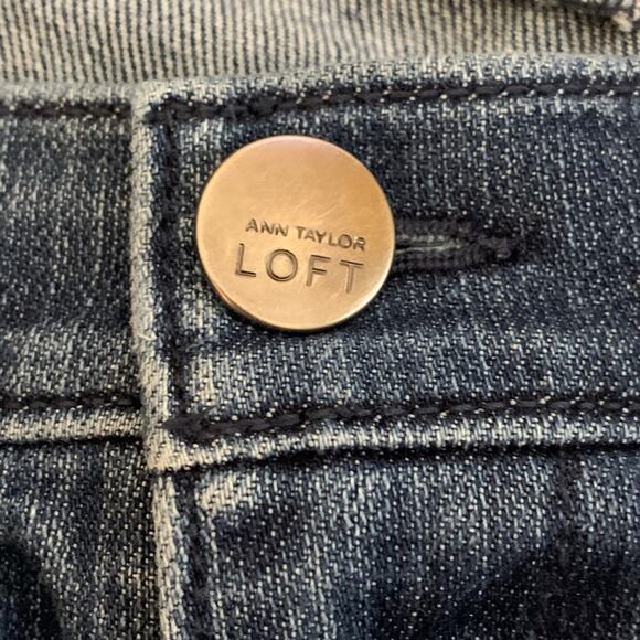 Ann Taylor LOFT Jeans Rhinestone Crystal Embellished Modern Skinny Jeans Size 4 - Picture 9 of 13